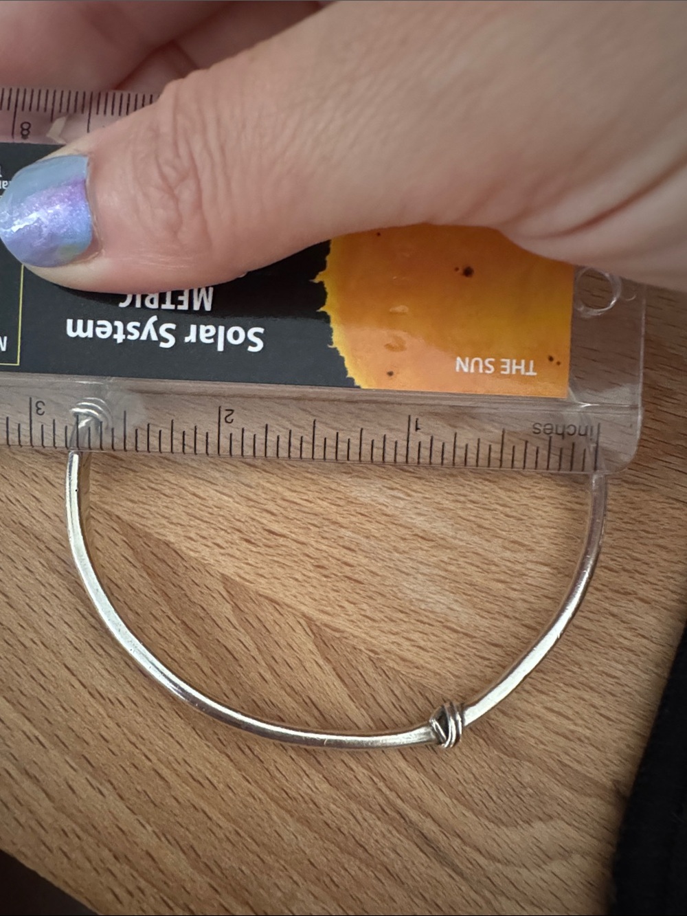 Engraved Silver Bangle Bracelet — "Life Is Too Short To Be Ordinary" - Picture 5 of 5